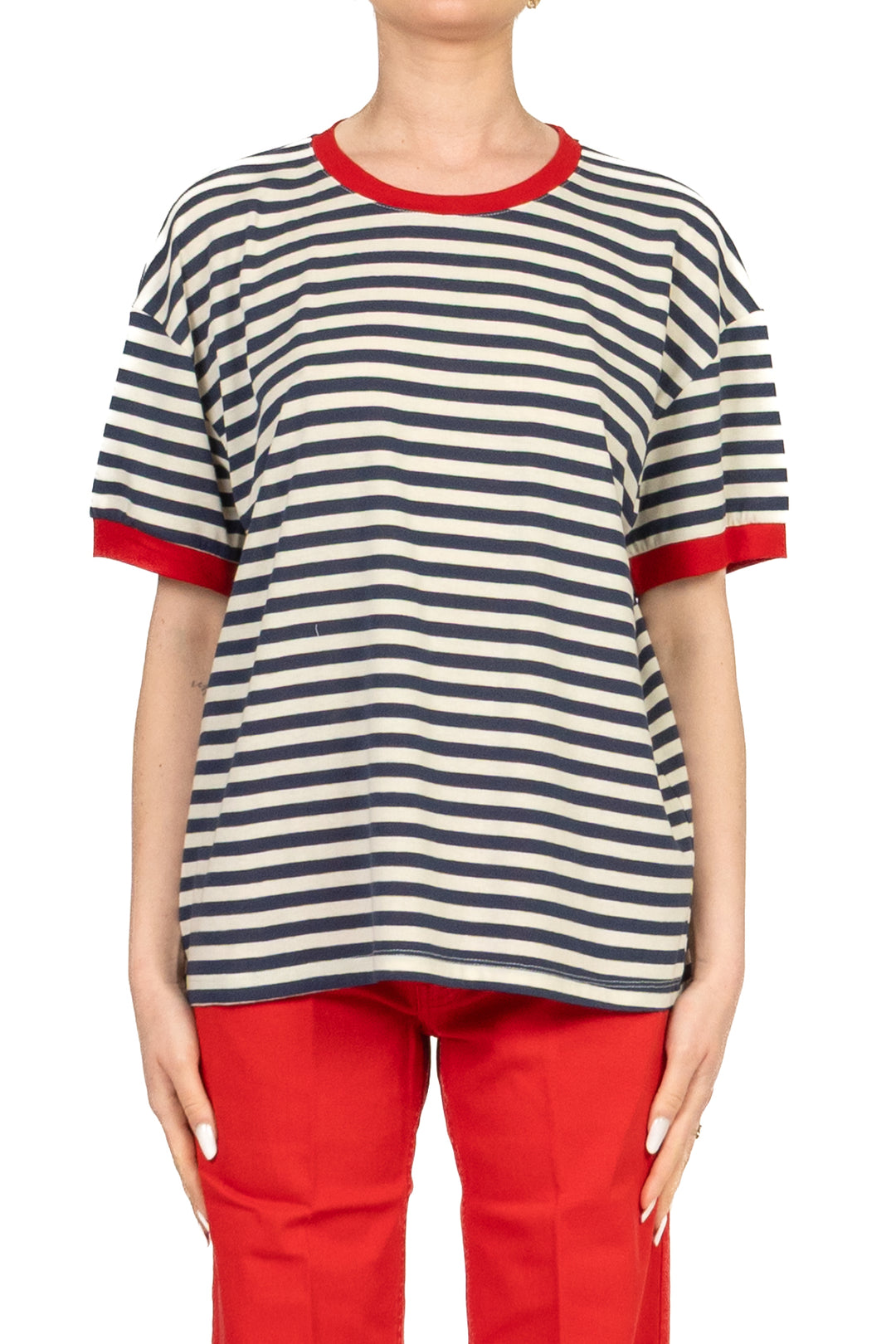 Tensione In - T-Shirt  rigata mezza manica Art. 26M4893