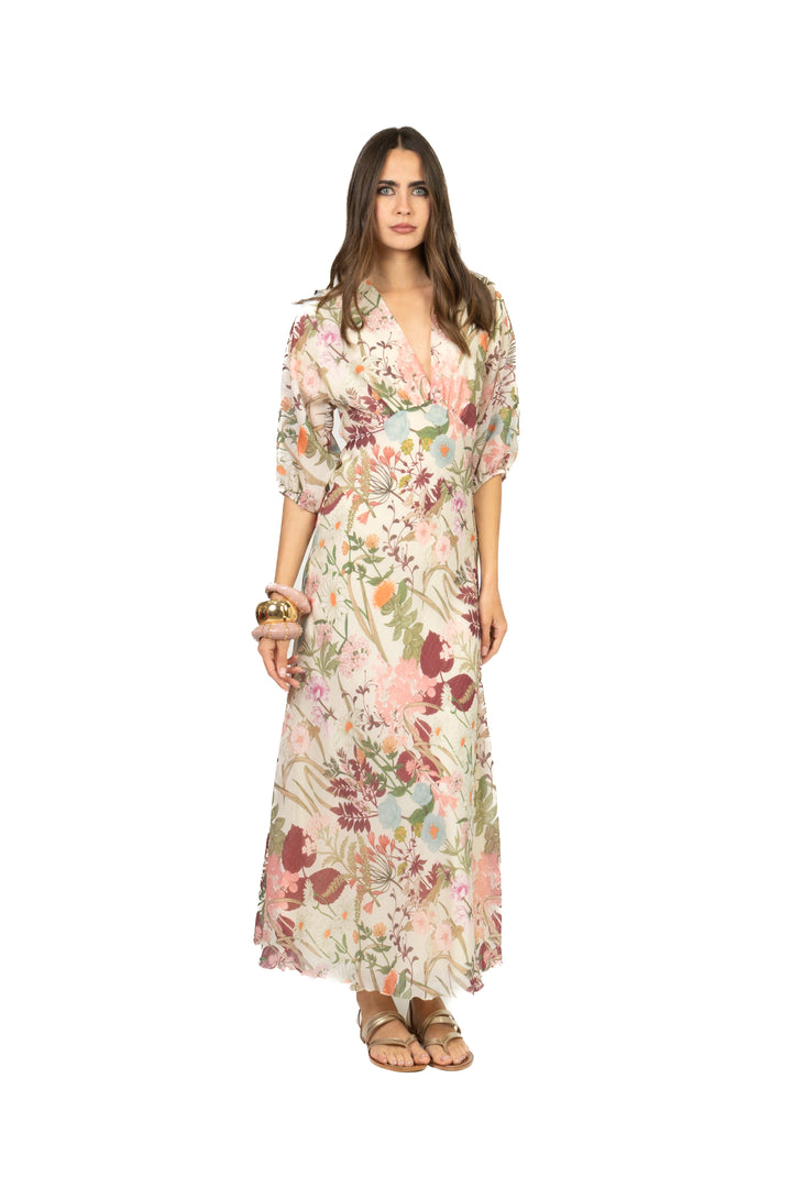 Tensione In - Abito floreale scollo V Art. 39308