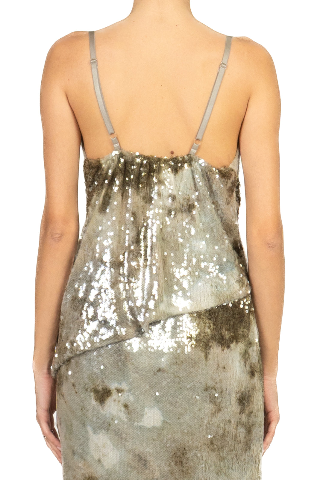 Dixie - Top asimmetrico con paillettes Art. RBAL1GC