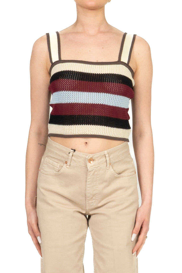 Vicolo - Top crochet multicolor Art. 7AB7096