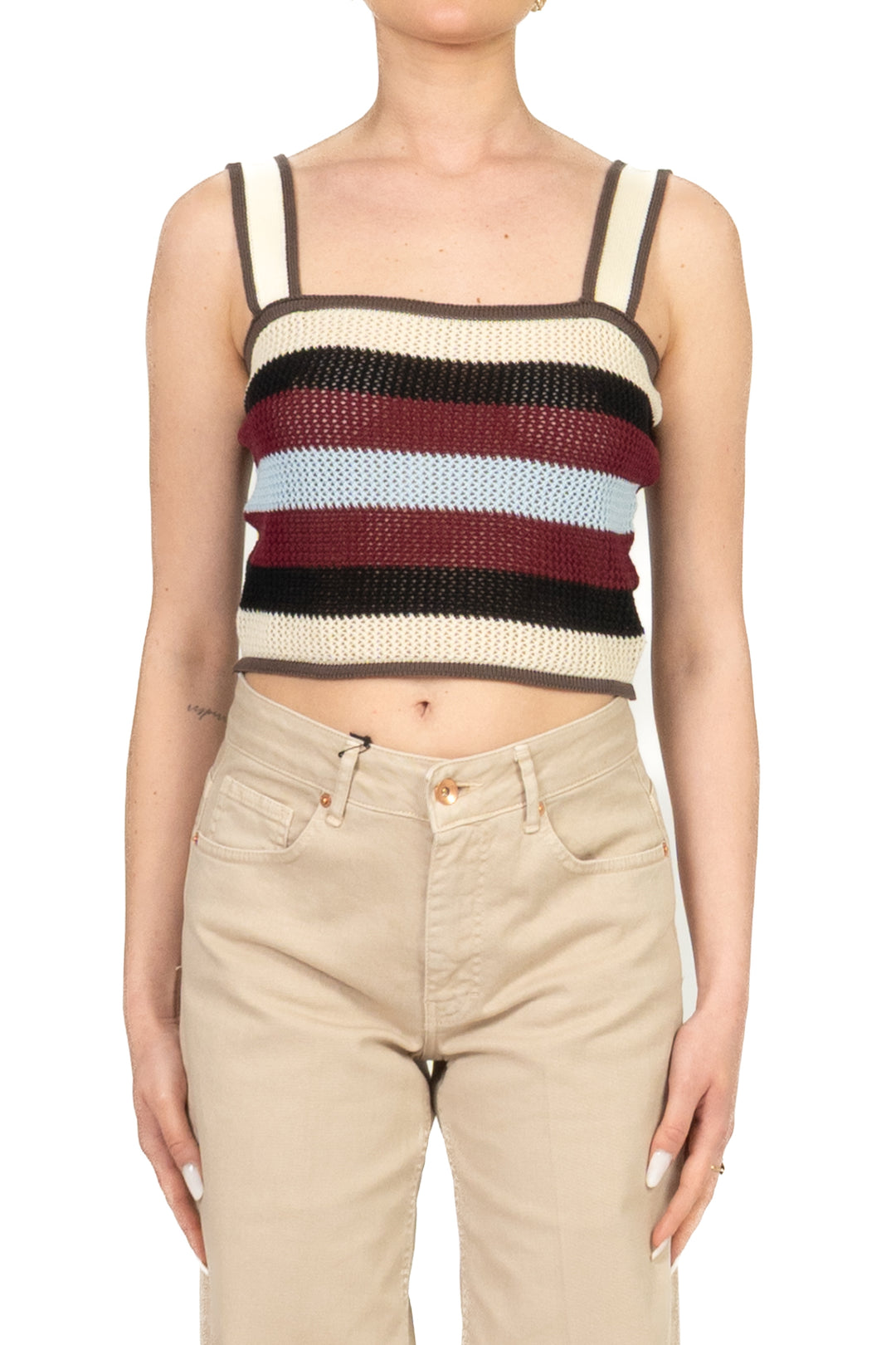 Vicolo - Top crochet multicolor Art. 7AB7096