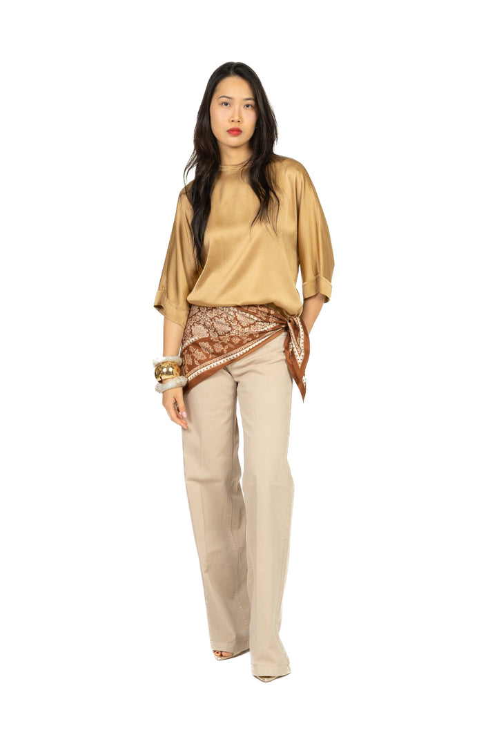 Tensione In - Blusa in satin manica 3/4 Art. 26131V39-PE26