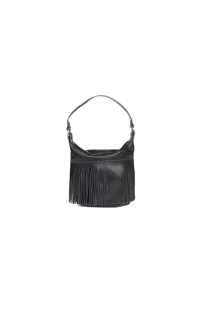 Upper - Borsa in pelle con frange