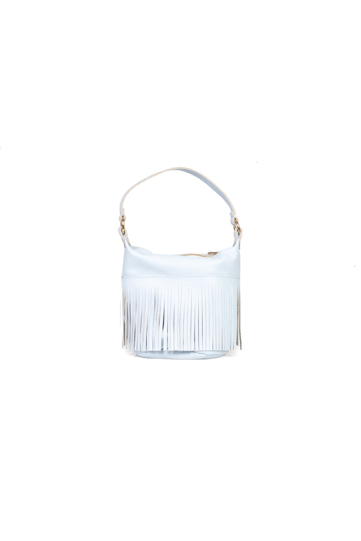 Upper - Borsa in pelle con frange
