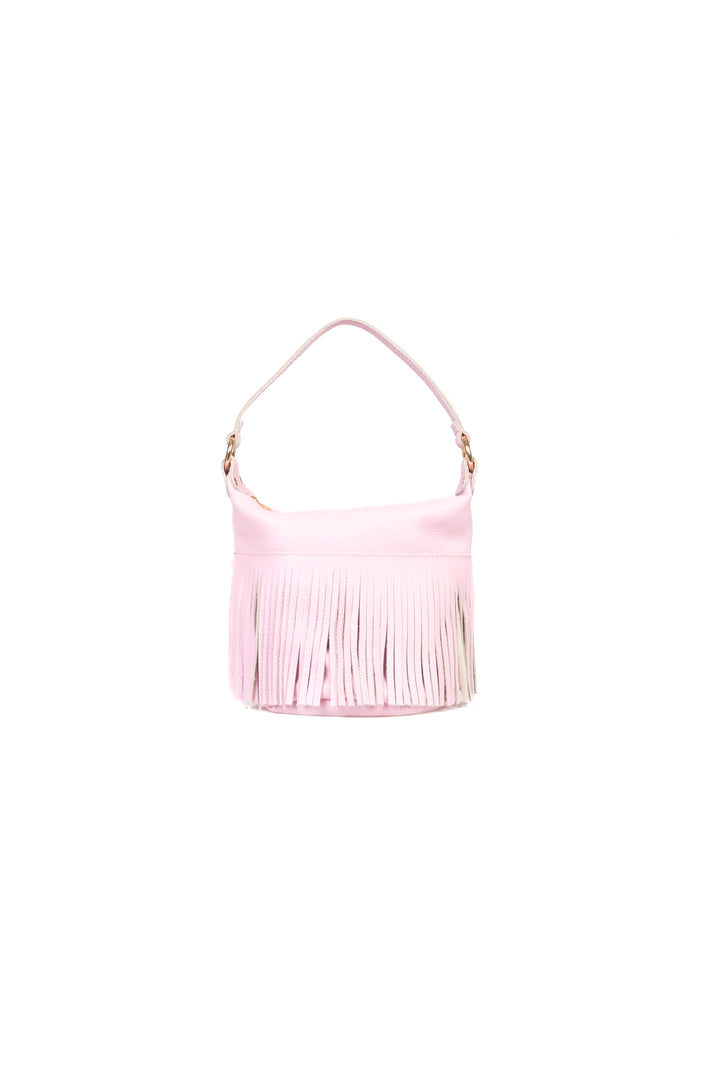 Upper - Borsa in pelle con frange
