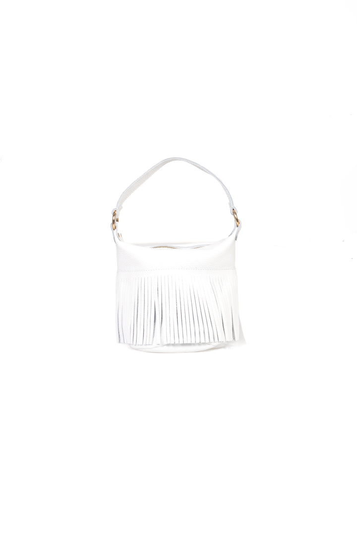 Upper - Borsa in pelle con frange