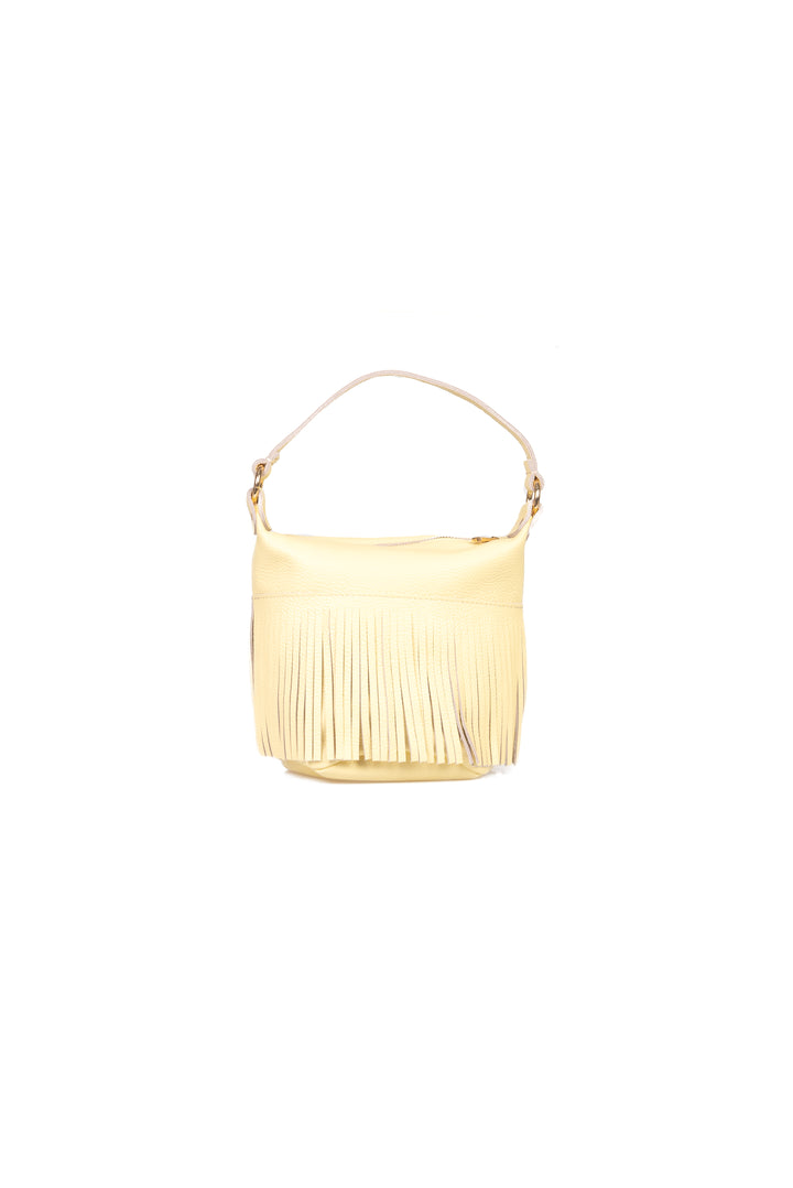 Upper - Borsa in pelle con frange