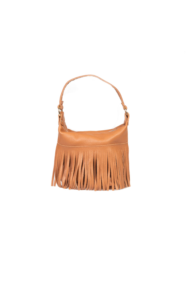 Upper - Borsa in pelle con frange