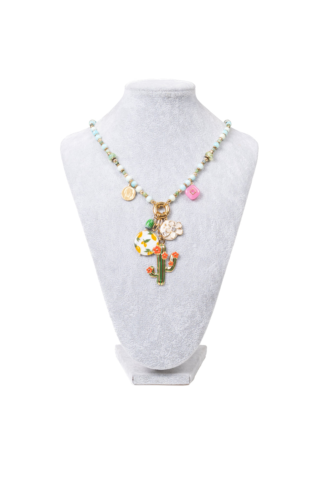 Upper - Collana perline con charm cactus