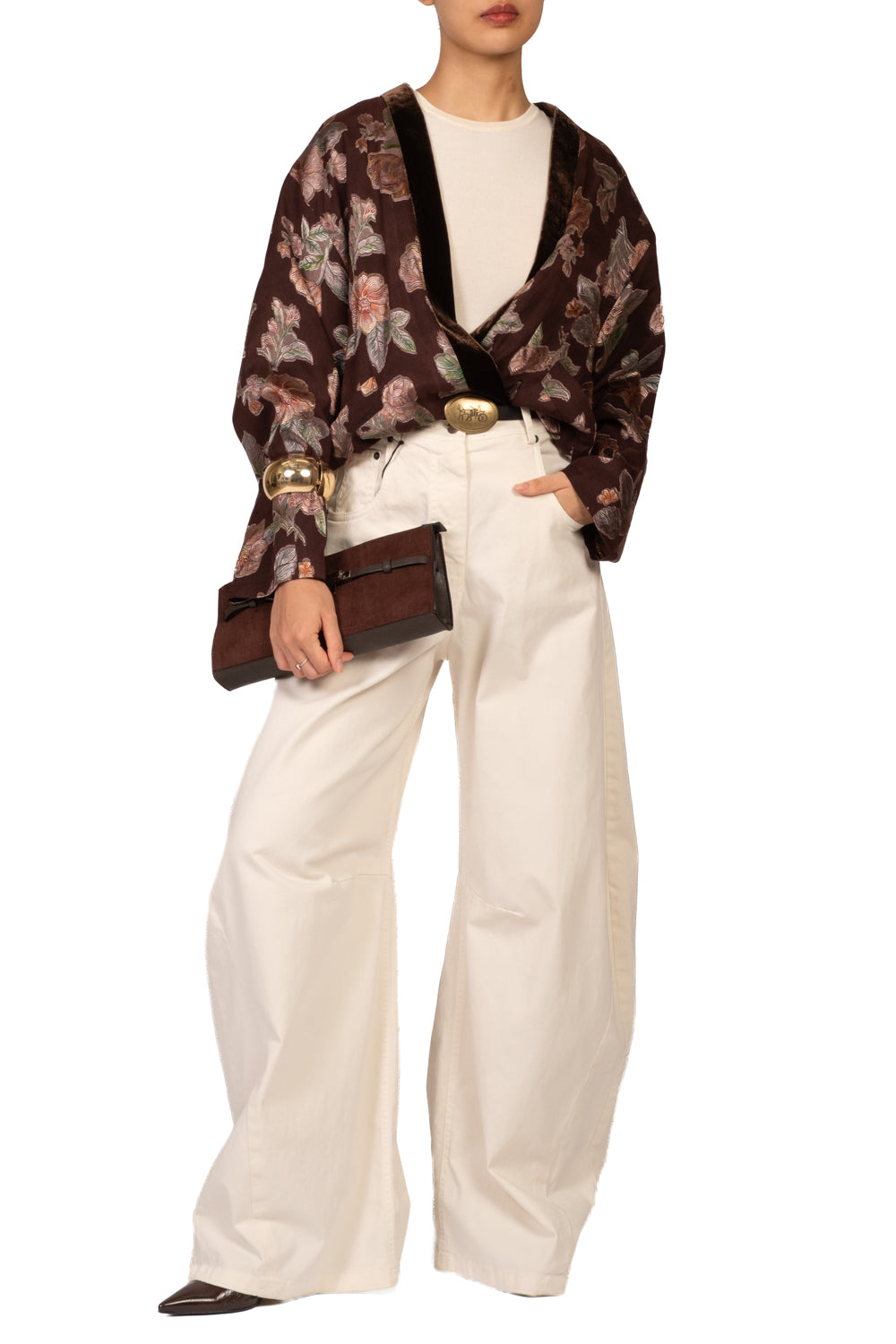 Wu'Side - Giacca bomber floreale profilo ciniglia Art. 26698
