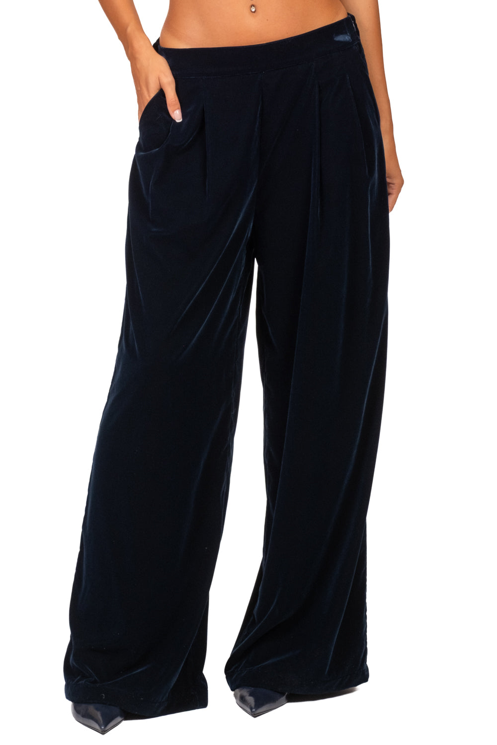 Wu'Side - Pantalone palazzo ciniglia Art. 25776