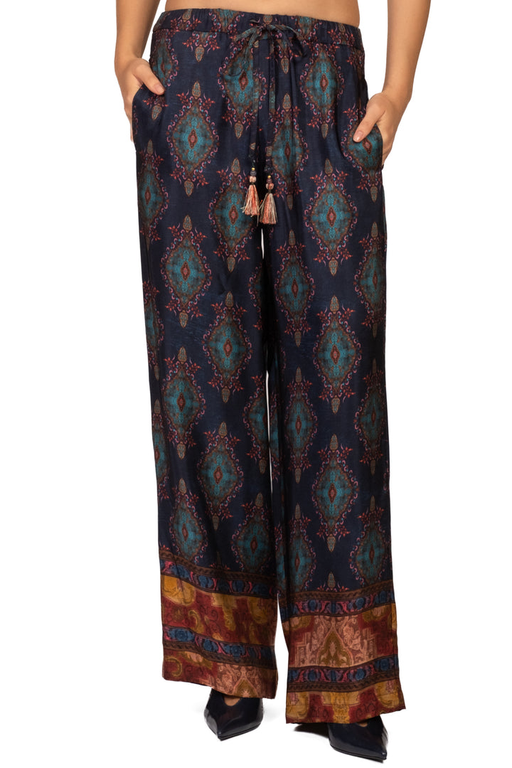 Wu'Side - Pantalone satin fantasia Art. 26503