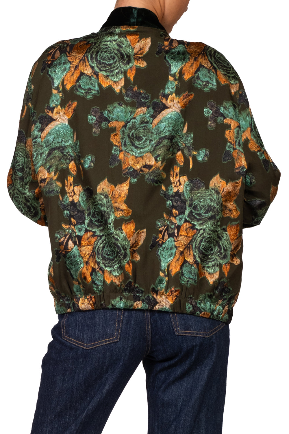 Wu'Side - Giacca bomber floreale profilo ciniglia Art. 26698