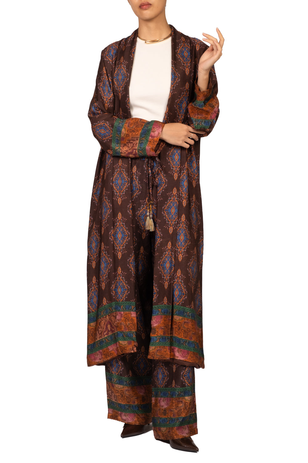 Wu'Side - Pantalone satin fantasia Art. 26503