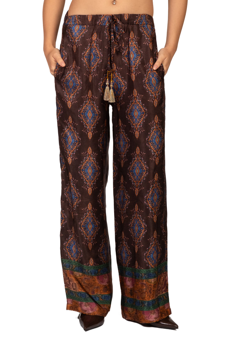 Wu'Side - Pantalone satin fantasia Art. 26503