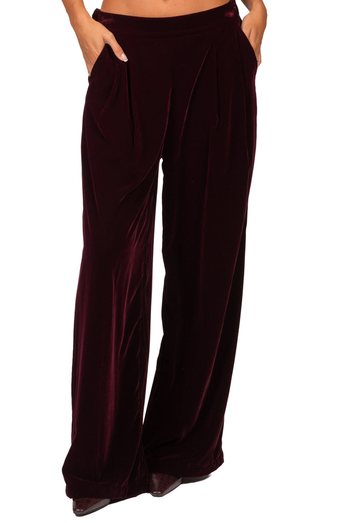 Wu'Side - Pantalone palazzo ciniglia Art. 25776