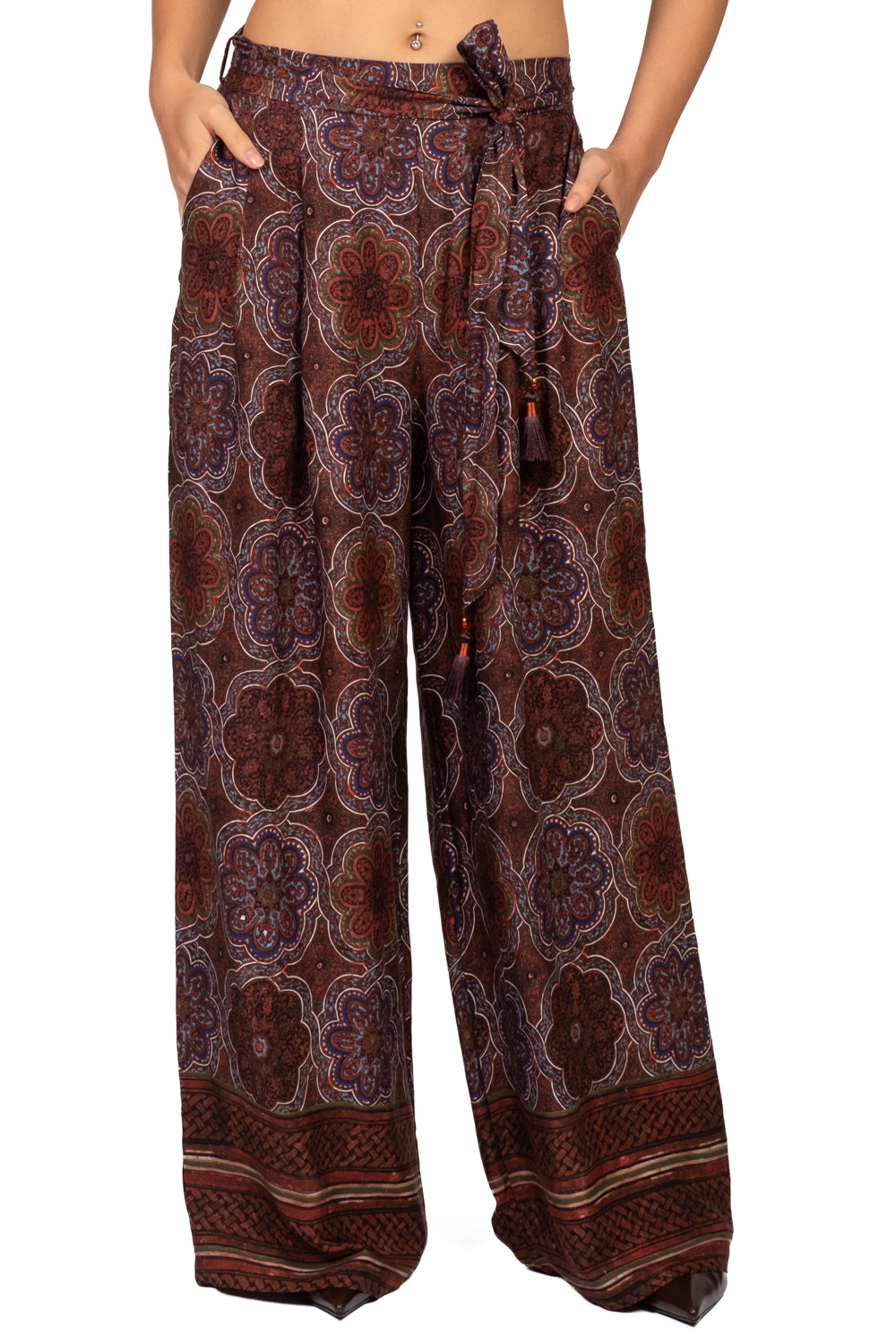 Wu'Side - Pantalone palazzo fantasia Art. 26505