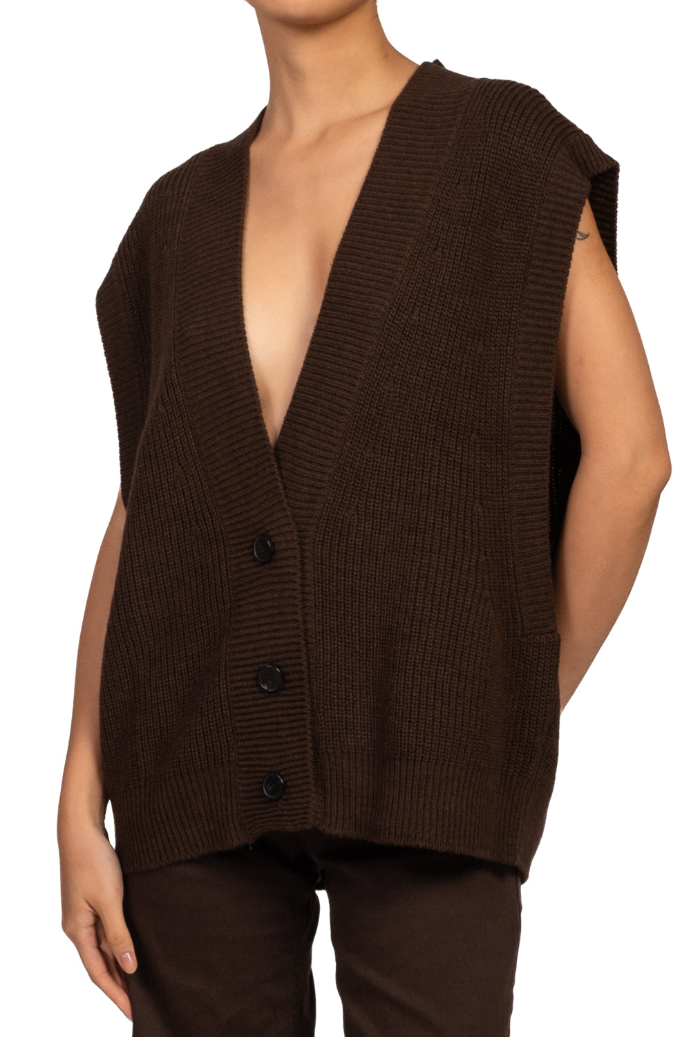 Vicolo - Gilet in maglia over 3 bottoni Art. 7AC7083
