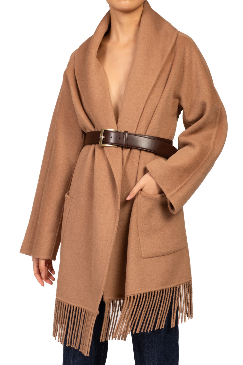 Vicolo - Cappotto hand made con frange Art. TAC0072