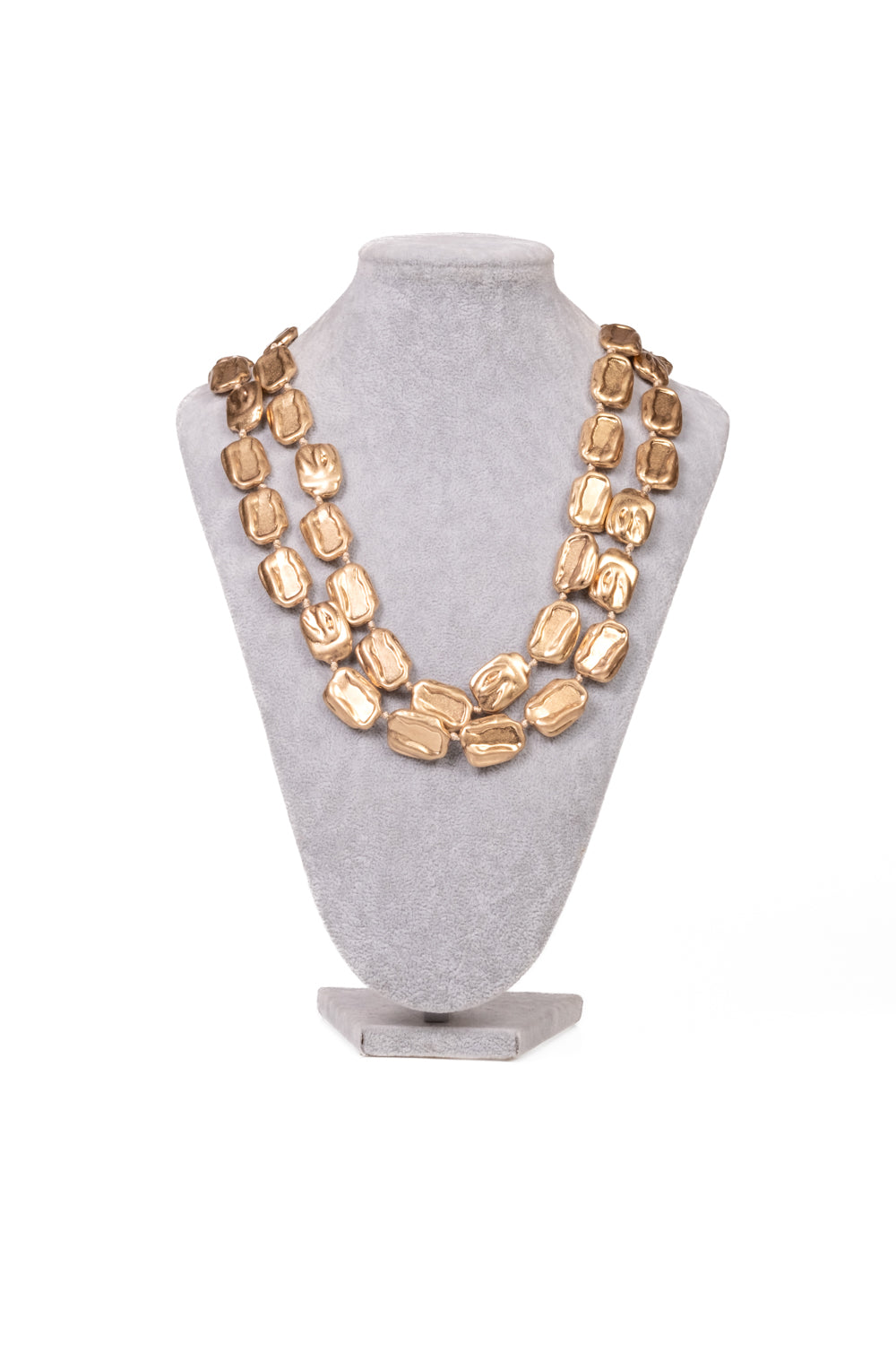 Upper - Collana lunga pepite martellate