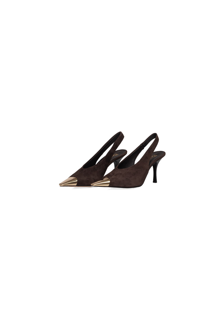 Divine Follie - Slingback con punta metallica Art. POL04/40 CAPRA