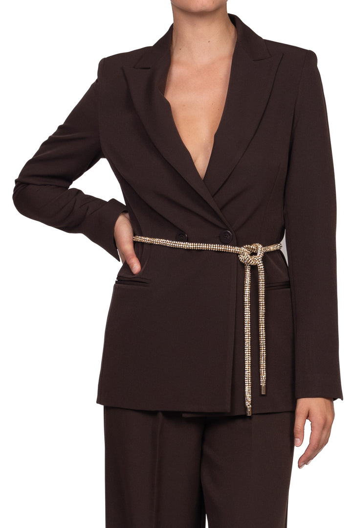 Imperial - Giacca doppio petto con cintura strass Art. JCE0MJW