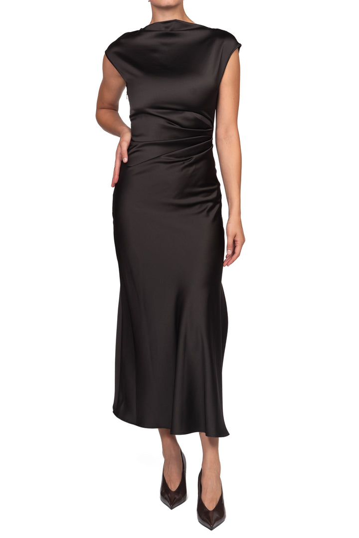 Imperial - Abito in satin con drappeggio Art. AEAOMBA