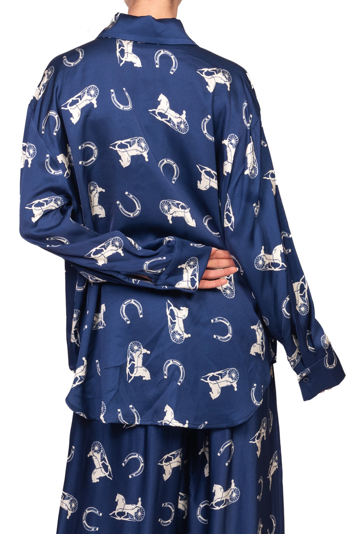 Tensione In - Camicia satin con stampa Art. FW260069