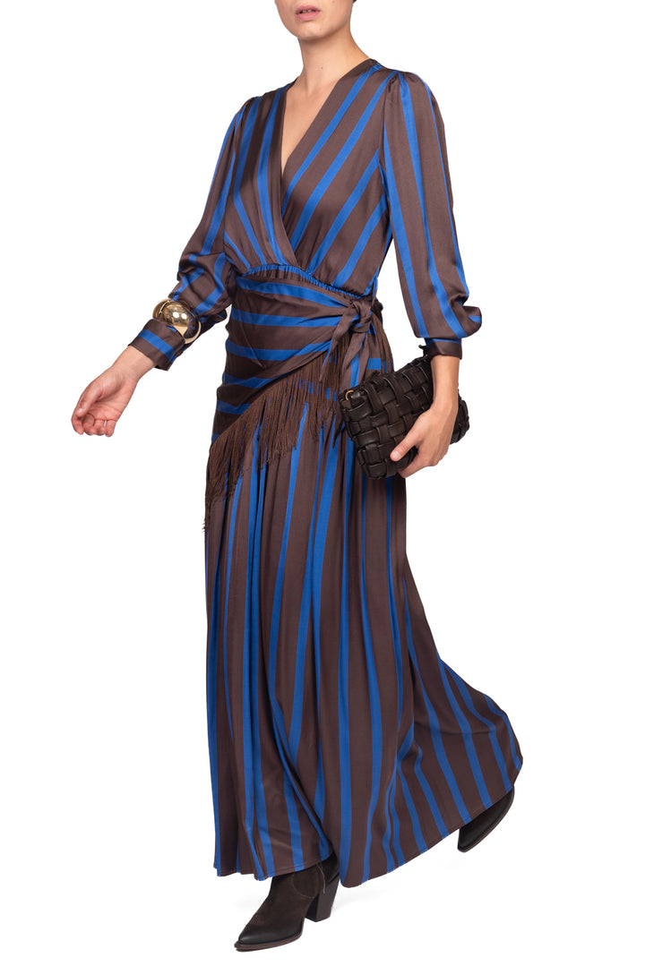 Dixie - Abito rigato foulard frange Art. AMOD2IG