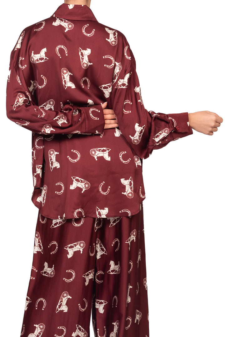 Tensione In - Camicia satin con stampa Art. FW260069
