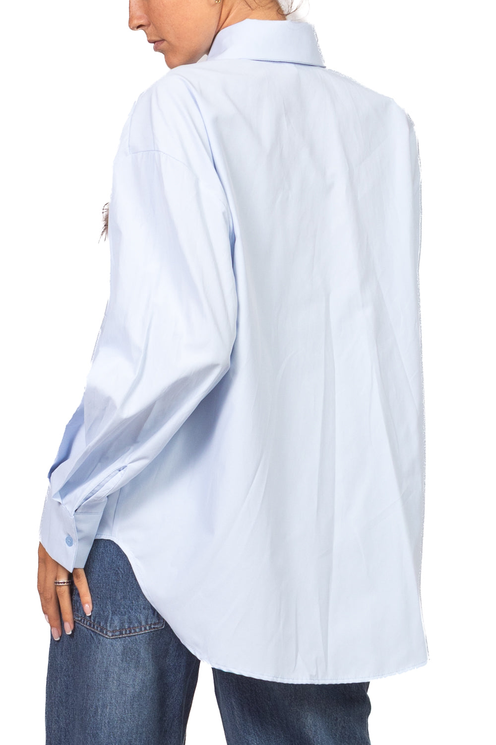 Tensione In - Camicia over con taschino piuma Art. FW260054