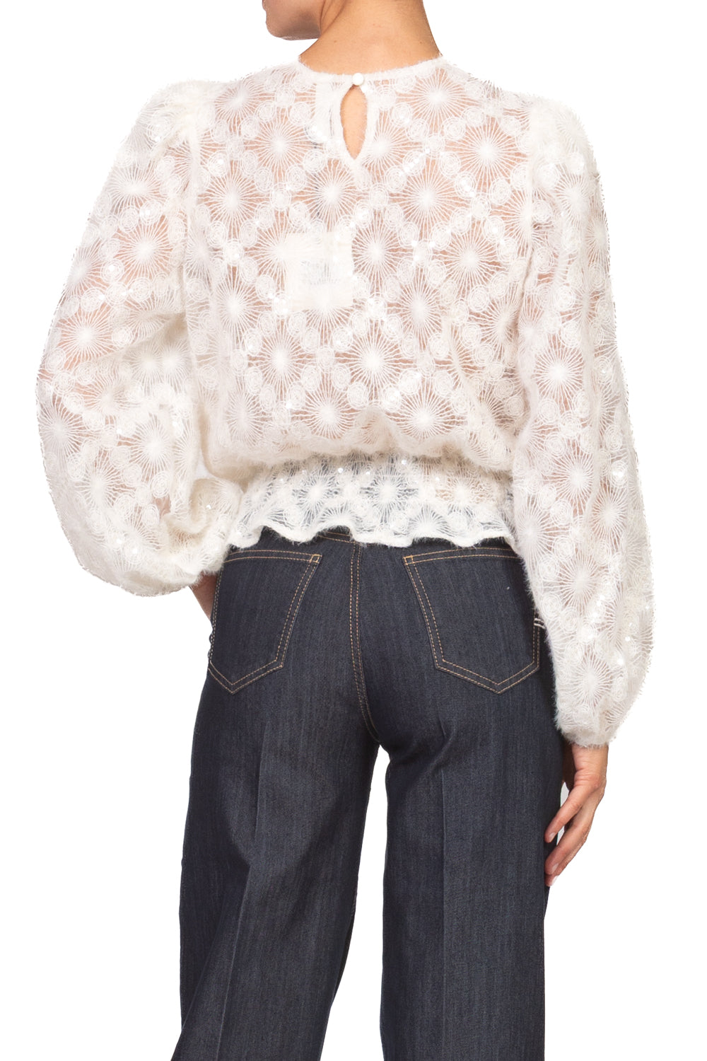Tensione In - Blusa ricamata con micro paillettes Art. W26C224