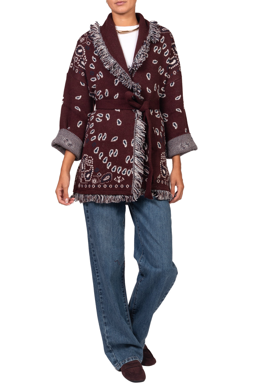 Tensione In - Caban fantasia bandana con fusciacca Art. W6HMG38A400