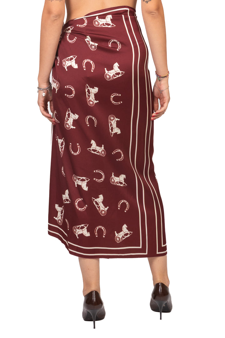 Tensione In - Gonna pareo satin con stampa Art. FW260070