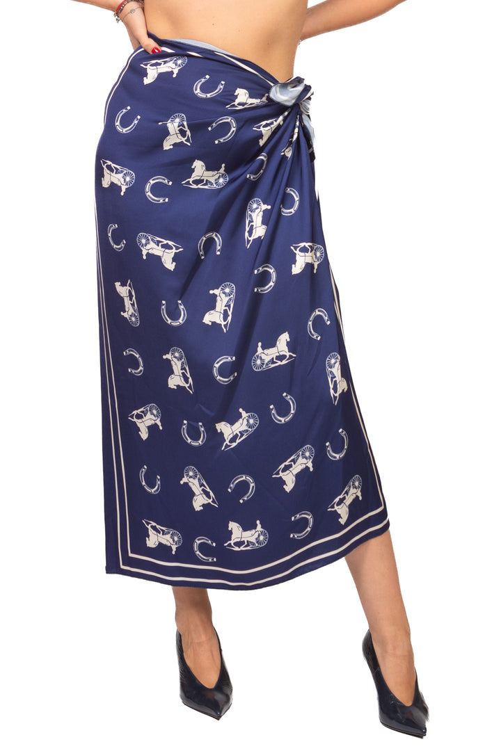 Tensione In - Gonna pareo satin con stampa Art. FW260070