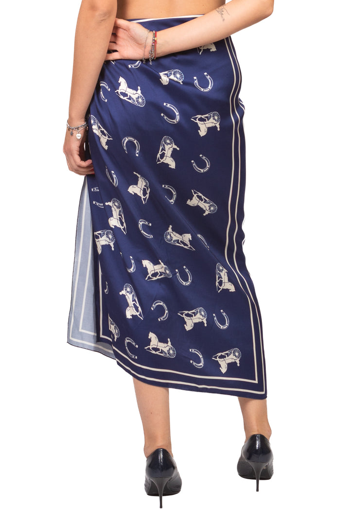 Tensione In - Gonna pareo satin con stampa Art. FW260070