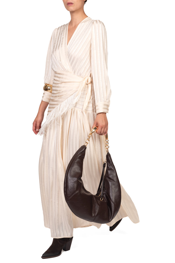 Dixie - Abito rigato con foulard frange Art. AMOD2HS