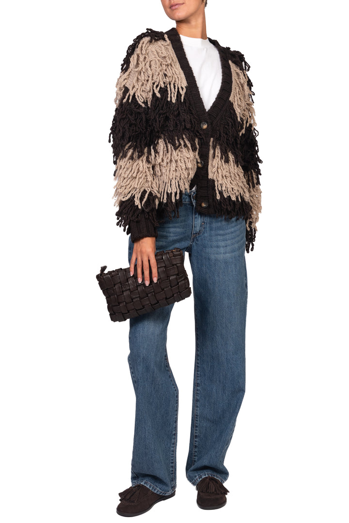 Vicolo - Cardigan rigato con frange Art. 3AC3039