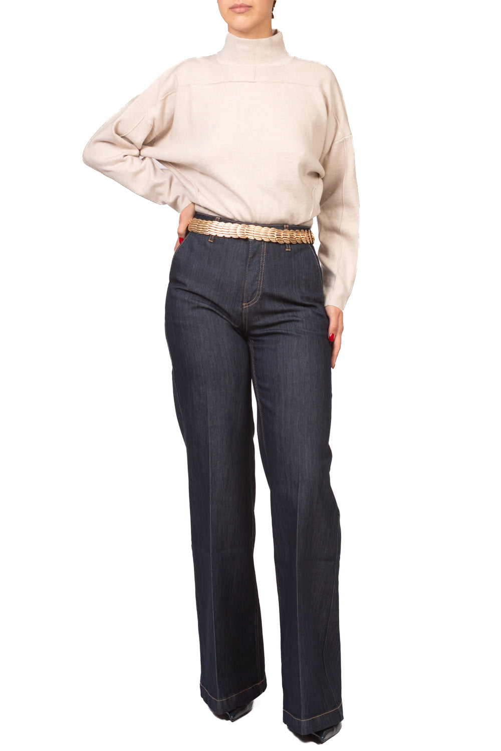 Vicolo - Maglia crop mezzo collo Art. 2AC2050