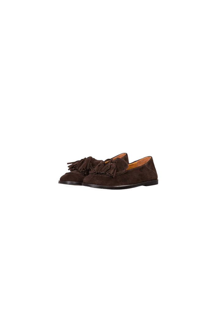 Ovyé - Mocassino in suede con nappine  Art. F25743-2