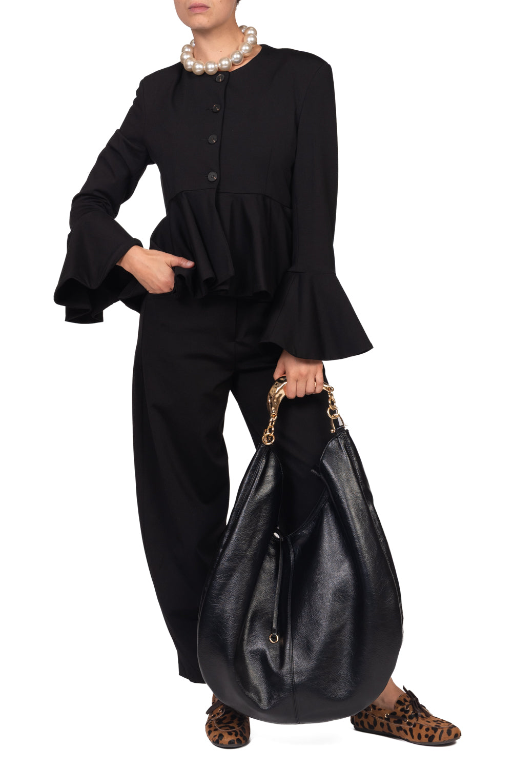 Tensione In - Pantalone balloon punto milano Art. 27P6238