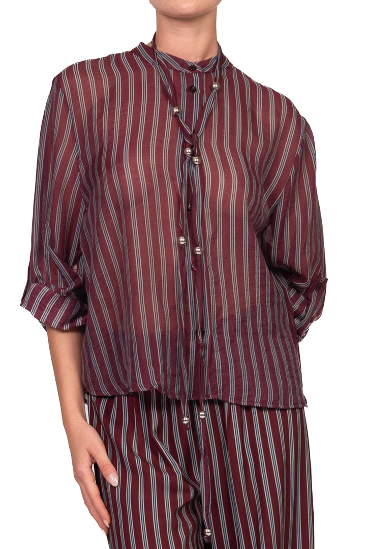 Have One - Camicia rigata  con collana Art. CVS-R069