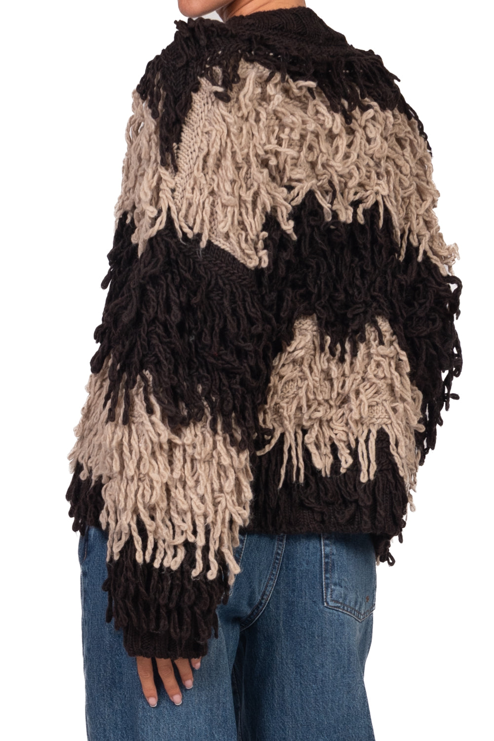 Vicolo - Cardigan rigato con frange Art. 3AC3039