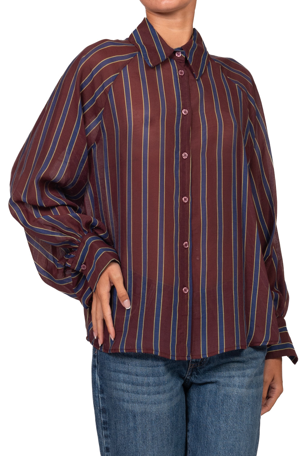 Dixie - Camicia rigata manica palloncino Art. CFSF2HN