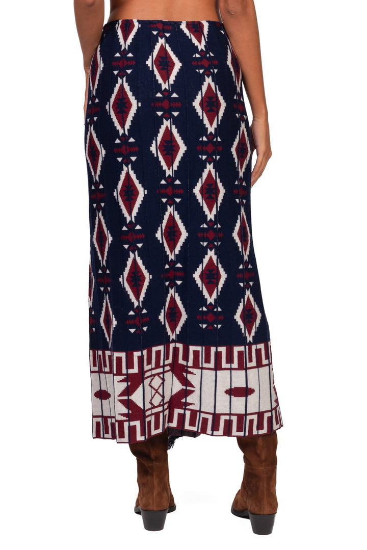Tensione In - Gonna in tricot fantasia etnica Art. W6HMS07A465