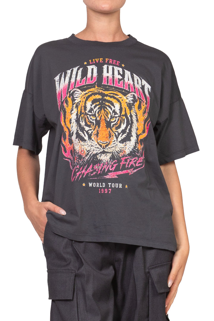 Vicolo - T-Shirt over stampa tigre Art. RAC0222