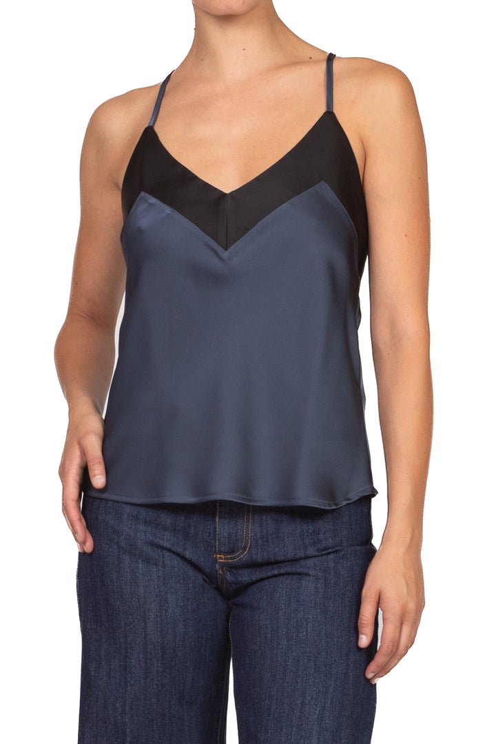 Dixie - Top satin bretella bicolor Art. RBDM2HE