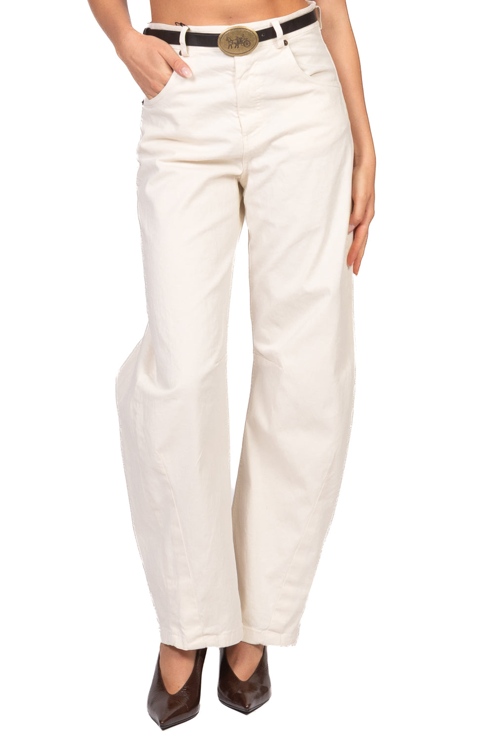 Tensione In - Pantalone barrel con cinta Art. W26P231