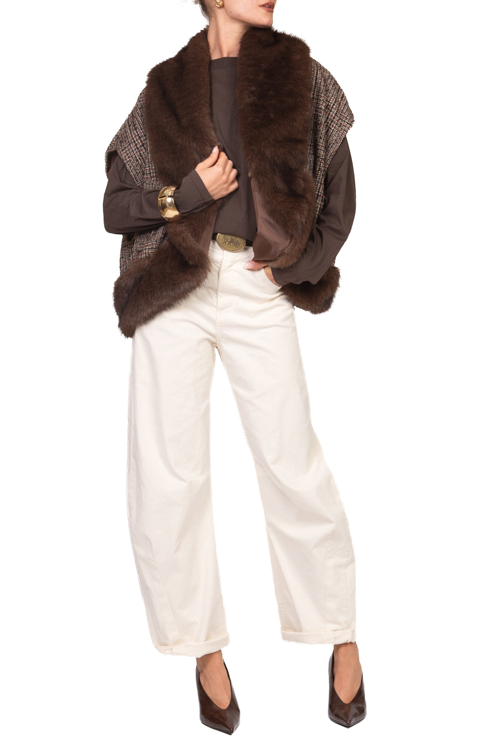Tensione In - Pantalone barrel con cinta Art. W26P231