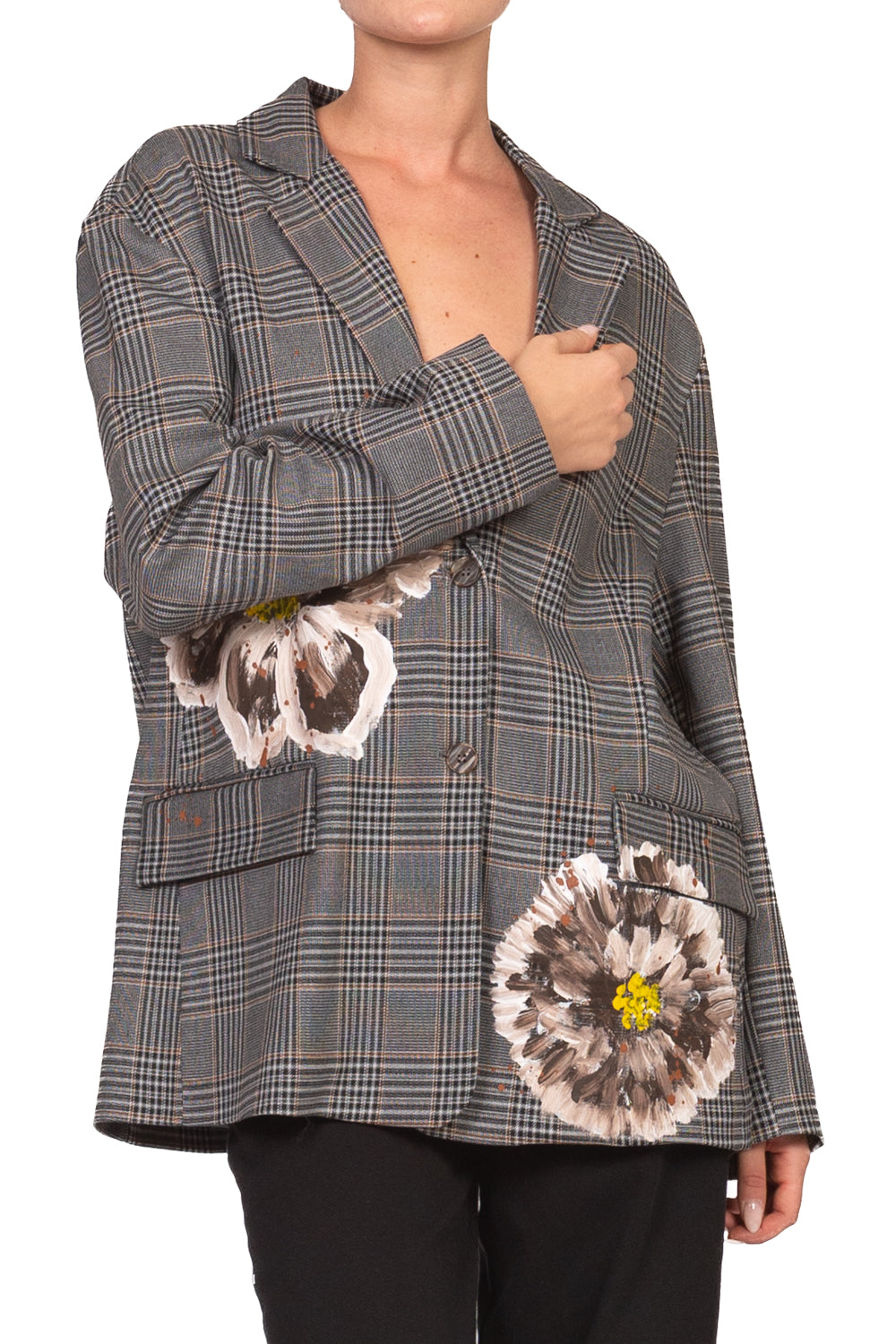 Dixie - Giacca quadretti con fiori Art. J881B039